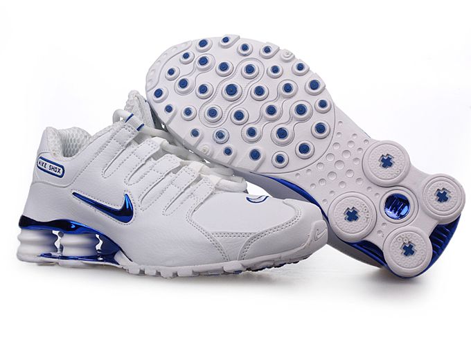 Mens Nike Shox Nz Sl Si Shoes White Blue